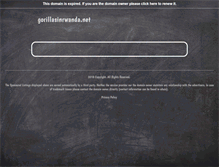 Tablet Screenshot of gorillasinrwanda.net